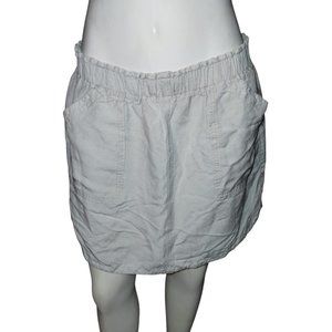 Banana Republic 100% linen skirt women's size 12 fully lined elastic waist